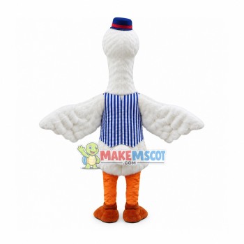 Furry Egret Mascot Breathable Costume