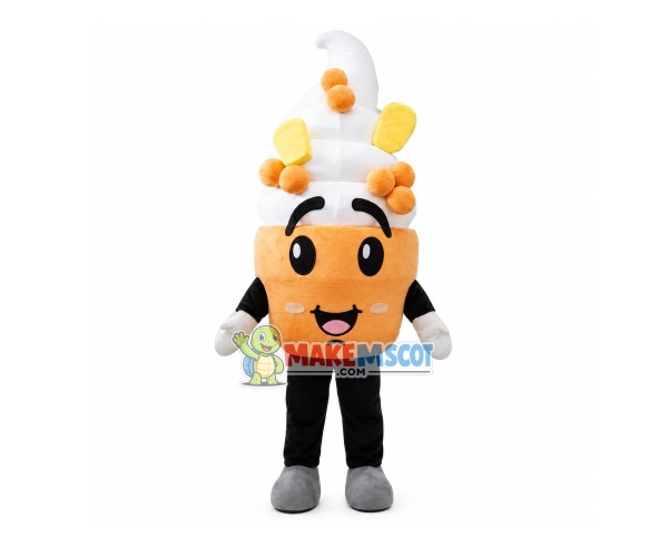 Marshmallow Ice Cream Mascot Costume Marshmallow Ice Cream Mascot Costume