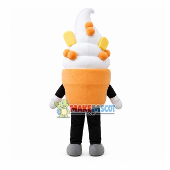 Marshmallow Ice Cream Mascot Costume Marshmallow Ice Cream Mascot Costume