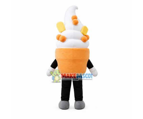 Marshmallow Ice Cream Mascot Costume Marshmallow Ice Cream Mascot Costume