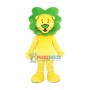Cartoon Lion With Green Mane Mascot Costume