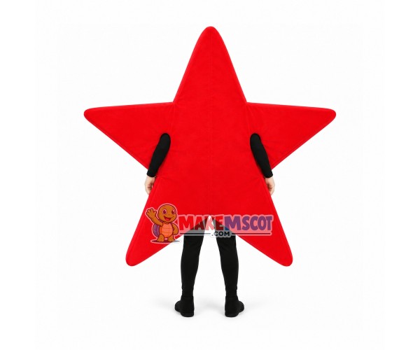 Red Five-pointed Star Mascot Costume