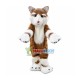 Brown & White Fox Mascot Long Wool Costume Brown & White Fox Mascot Long Wool Costume
