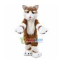 Brown & White Fox Mascot Long Wool Costume