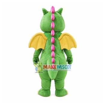 Adorable Green Dragon Mascot Costume Adorable Green Dragon Mascot Costume