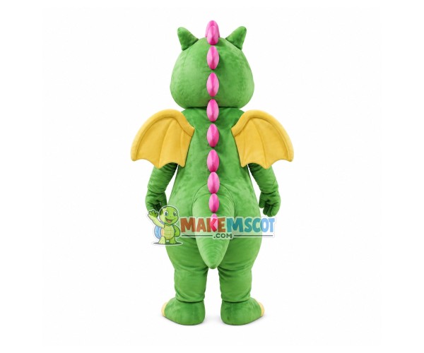 Adorable Green Dragon Mascot Costume Adorable Green Dragon Mascot Costume