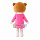 Pretty Girl With Bear Headgear Mascot Costume Pretty Girl With Bear Headgear Mascot Costume