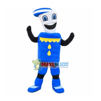 Blue Barrel Of Gasoline Mascot Costume