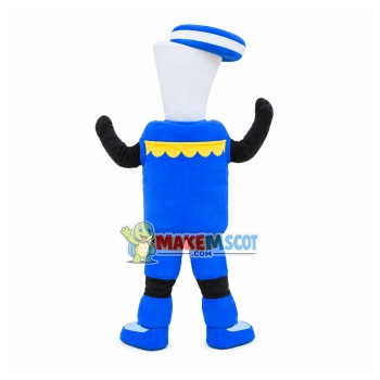 Blue Barrel Of Gasoline Mascot Costume Blue Barrel Of Gasoline Mascot Costume