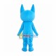 Smiling Cartoon Blue Cat Mascot Costume Smiling Cartoon Blue Cat Mascot Costume