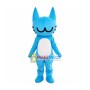 Smiling Cartoon Blue Cat Mascot Costume