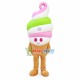 Mixed Flavor Ice Cream Cone Mascot Costume Mixed Flavor Ice Cream Cone Mascot Costume