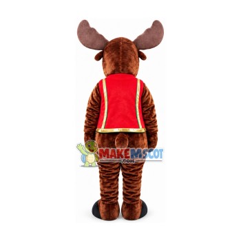 Frank Moose In Vest Mascot Costume