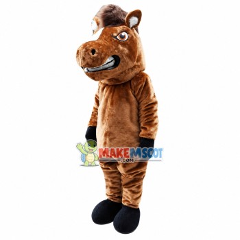 Angry Brown Horse Mascot Costume Angry Brown Horse Mascot Costume