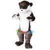 Quiet Gray Beaver Mascot Costume
