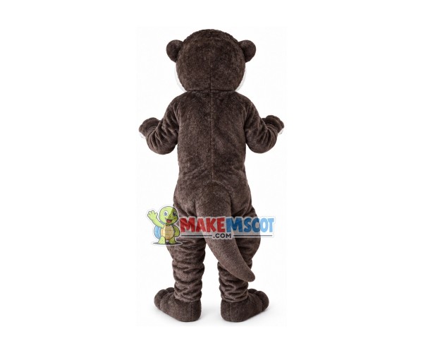 Quiet Gray Beaver Mascot Costume Quiet Gray Beaver Mascot Costume