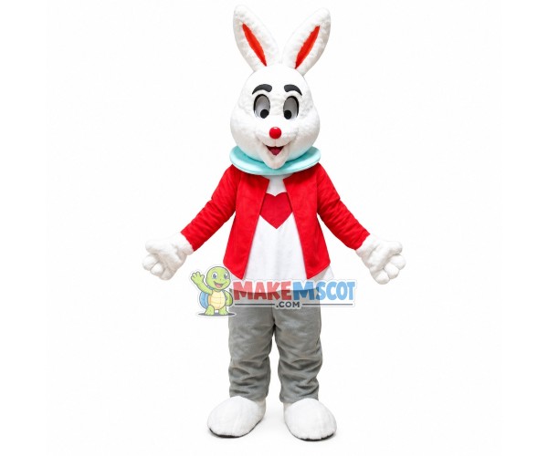 Easter Love Rabbit Mascot Costume Easter Love Rabbit Mascot Costume