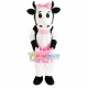 Prolific Cow With Bow Mascot Costume Prolific Cow With Bow Mascot Costume