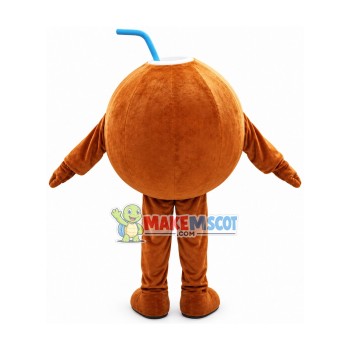 Chipped Coconut Mascot Costume Chipped Coconut Mascot Costume