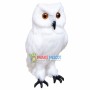 Pure White Hairy Owl Mascot Costume