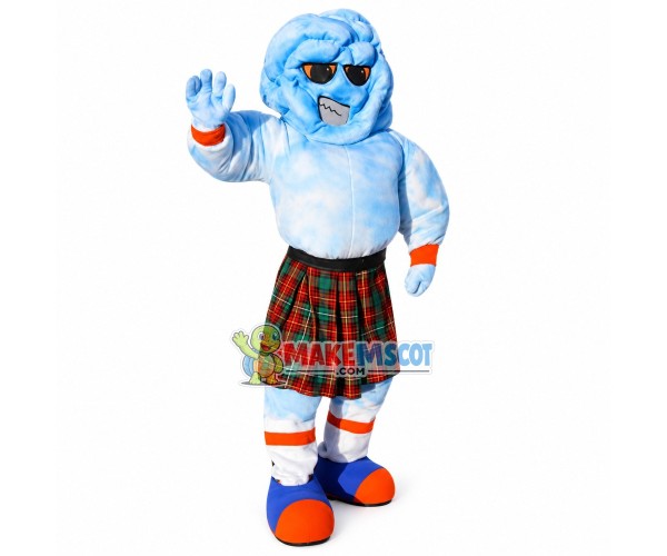 Hard Rock Man Mascot Costume Hard Rock Man Mascot Costume