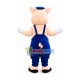 Clever Pig In The Overalls Mascot Costume Clever Pig In The Overalls Mascot Costume