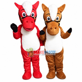 Pair Of Horse Brothers Mascot Costume