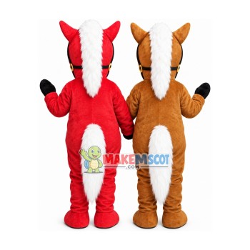 Pair Of Horse Brothers Mascot Costume Pair Of Horse Brothers Mascot Costume