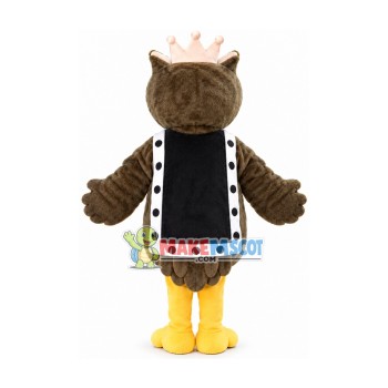 Glory Owl King Mascot Costume Glory Owl King Mascot Costume