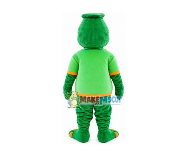 Green Snake With Fangs Mascot Costume Green Snake With Fangs Mascot Costume