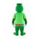 Green Snake With Fangs Mascot Costume Green Snake With Fangs Mascot Costume