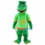 Green Snake With Fangs Mascot Costume