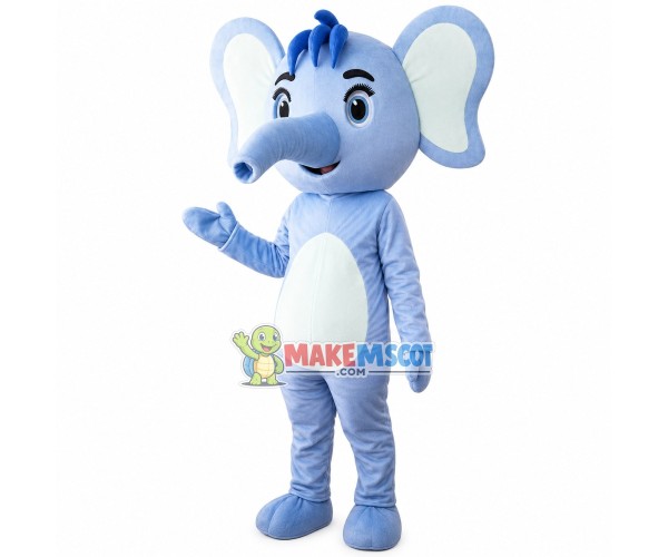 Light Blue Elephant Mascot Breathable Costume Light Blue Elephant Mascot Breathable Costume