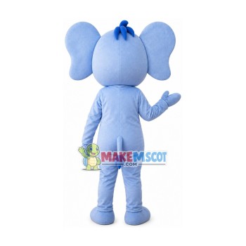 Light Blue Elephant Mascot Breathable Costume