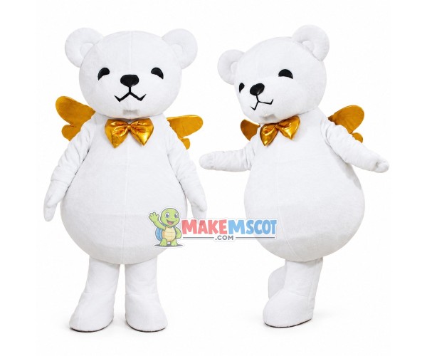 Pure Angle Bear Mascot Costume Pure Angle Bear Mascot Costume