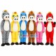 Colorful Horse Family Mascot Costume Colorful Horse Family Mascot Costume