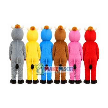 Colorful Horse Family Mascot Costume Colorful Horse Family Mascot Costume