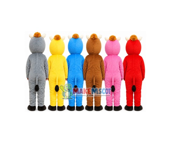 Colorful Horse Family Mascot Costume Colorful Horse Family Mascot Costume