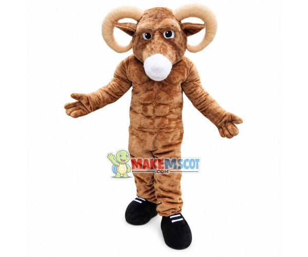 Power Muscle Ram Mascot Costume Power Muscle Ram Mascot Costume