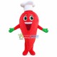 Red Pepper Cook Mascot Costume Red Pepper Cook Mascot Costume