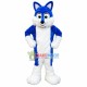 Blue & White Furry Wolf Mascot Costume Blue & White Furry Wolf Mascot Costume