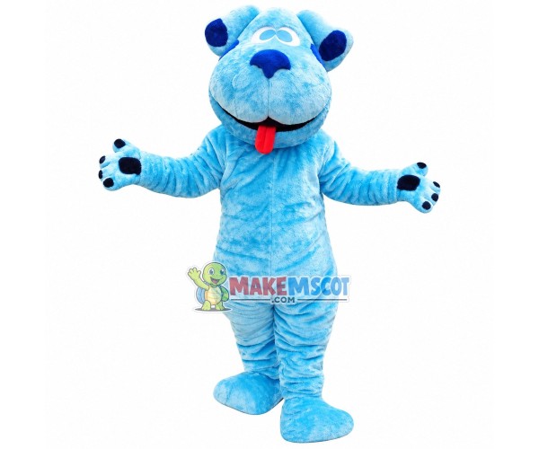 Customized Blue Dog Mascot Costume