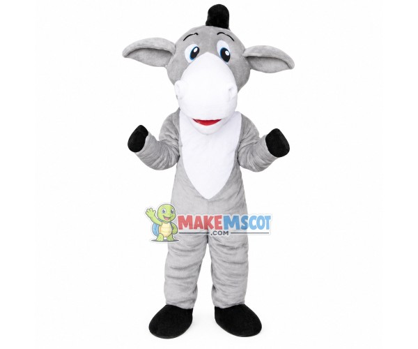 Gray Dumb Donkey Mascot Costume Gray Dumb Donkey Mascot Costume