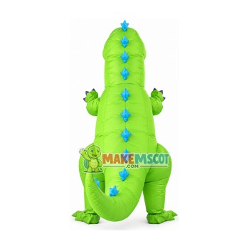 Inflatable Green Dinosaur Mascot Costume