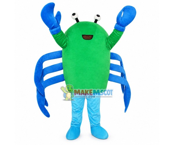 Standing Up Green Crab Mascot Costume Standing Up Green Crab Mascot Costume