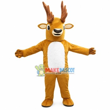 Lively Adult Reindeer Mascot Costume Lively Adult Reindeer Mascot Costume