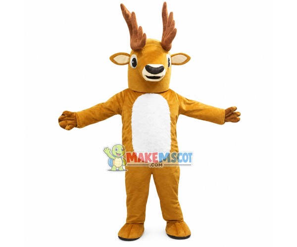 Lively Adult Reindeer Mascot Costume Lively Adult Reindeer Mascot Costume