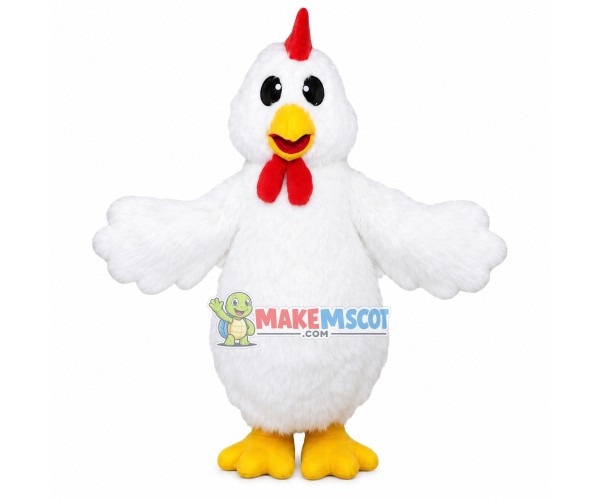 Plush White Hen Mascot Costume Plush White Hen Mascot Costume
