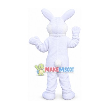 Active White Rabbit Mascot Costume Active White Rabbit Mascot Costume