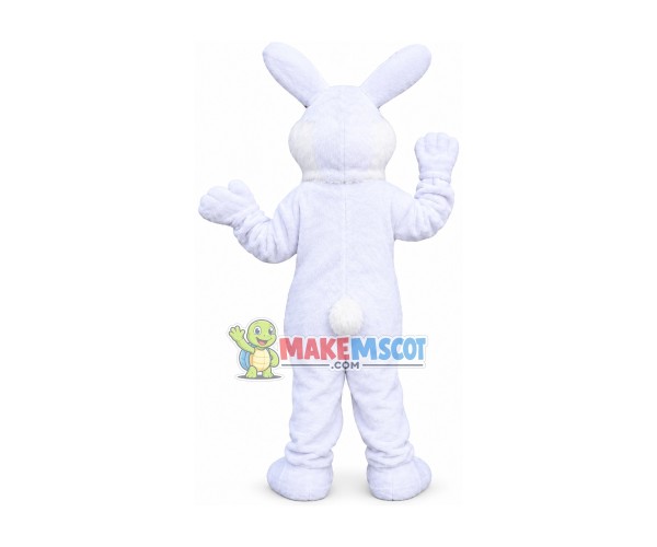 Active White Rabbit Mascot Costume Active White Rabbit Mascot Costume